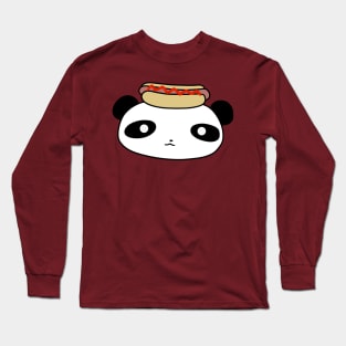 Hotdog Panda Face Long Sleeve T-Shirt